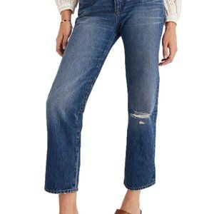 Madewell Classic Straight Jeans w/ Distressing